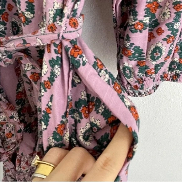 Knox Rose Pink Paisley Floral Boho Western Dress NWT Medium - Picture 6 of 11